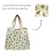 Wrapables Medium Foldable Tote Nylon Reusable Grocery Bag (Set of 2), Happy Food